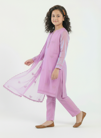 Agha Noor 3-piece Chiffon kids wear