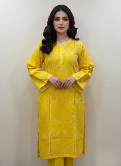 AGHA NOOR  luxury 2-Piece Embroidered Cotton Set