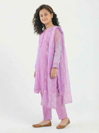 Agha Noor 3-piece Chiffon kids wear