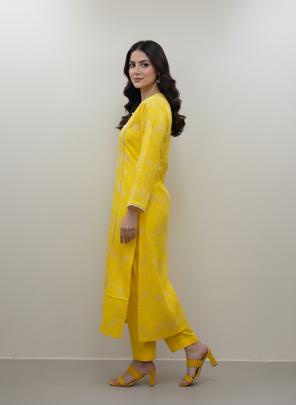 AGHA NOOR  luxury 2-Piece Embroidered Cotton Set