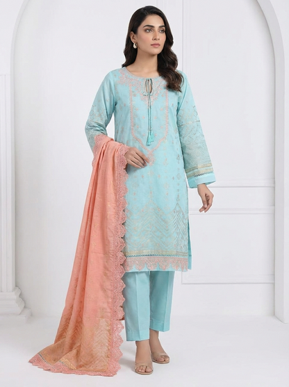 BIN SAEED Exclusive 3-Piece Festive Suit - Luxury Embroidered Elegance