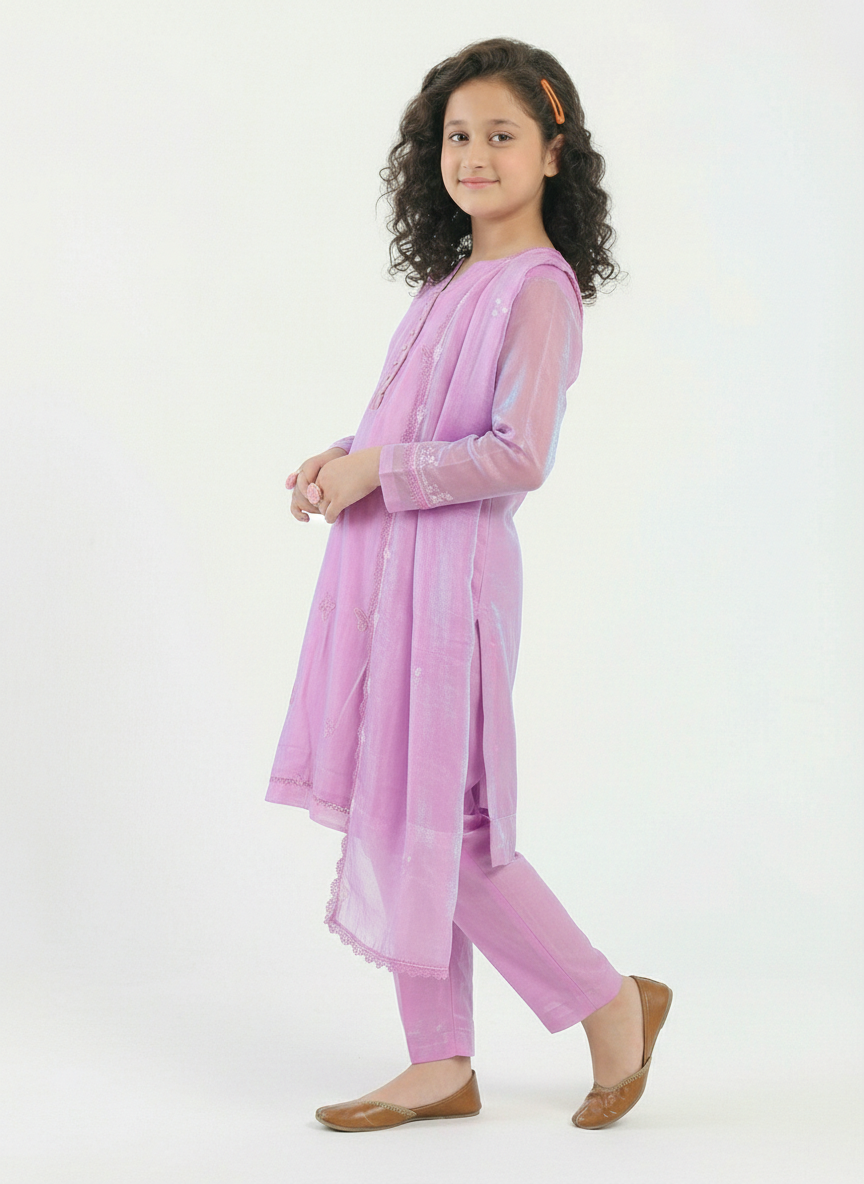 Agha Noor 3-piece Chiffon kids wear